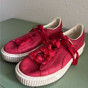 Puma Red Platform like Sneakers